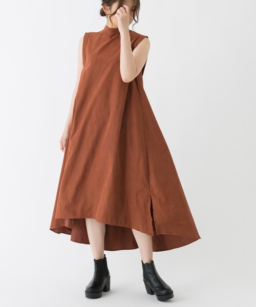 Ambre Neige（アンブルネージュ）の「ノースリーブフレアワンピース／【WEB/EC限定商品】（ワンピース・レディース・オレンジ系その他/ブラウン系その他・FREE）」の3枚目の写真