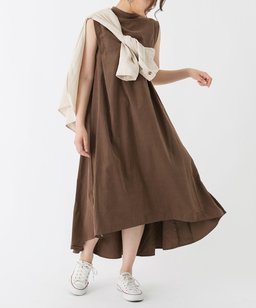 Ambre Neige（アンブルネージュ）の「ノースリーブフレアワンピース／【WEB/EC限定商品】（ワンピース・レディース・オレンジ系その他/ブラウン系その他・FREE）」の6枚目の写真
