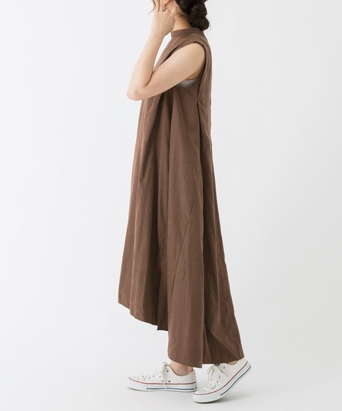 Ambre Neige（アンブルネージュ）の「ノースリーブフレアワンピース／【WEB/EC限定商品】（ワンピース・レディース・オレンジ系その他/ブラウン系その他・FREE）」の7枚目の写真