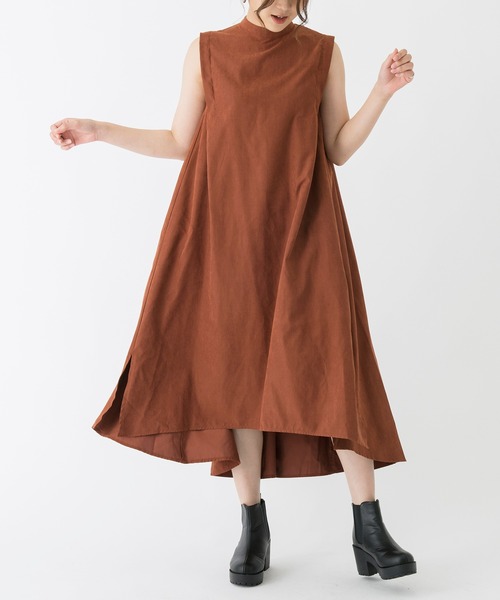Ambre Neige（アンブルネージュ）の「ノースリーブフレアワンピース／【WEB/EC限定商品】（ワンピース・レディース・オレンジ系その他/ブラウン系その他・FREE）」の10枚目の写真