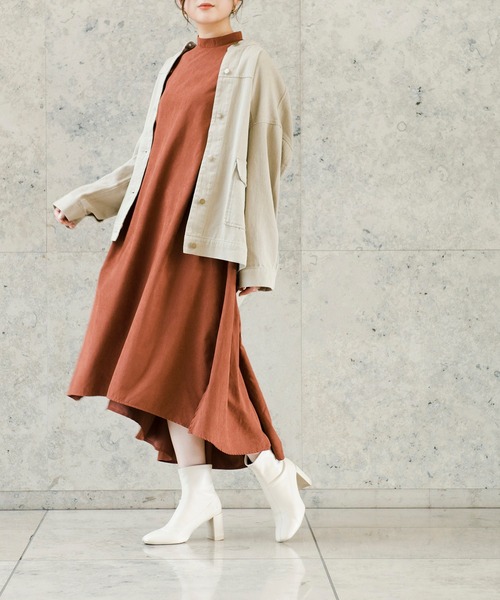 Ambre Neige（アンブルネージュ）の「ノースリーブフレアワンピース／【WEB/EC限定商品】（ワンピース・レディース・オレンジ系その他/ブラウン系その他・FREE）」の11枚目の写真