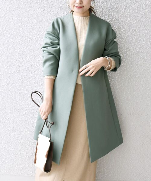 SHIPS(シップス)の「〈手洗い可能〉アムンゼンコート◇(その他アウター・レディース・ネイビー/ライトグリーン/ナチュラル/ライトピンク・38/36)」の14枚目の写真