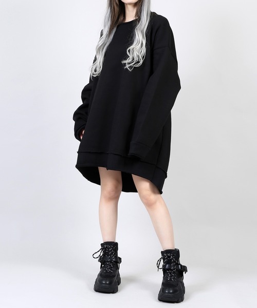 DING(ディング)の「DING/裏起毛ビッグスウェット(スウェット・レディース・ブラック/グレー/カーキ・FREE)」の12枚目の写真