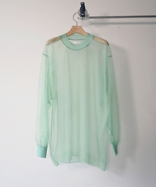 JANE SMITH - 美品 JANESMITH シースルー オーバークルーネック グリーン Mサイズ JANESMITH（ジェーンスミス）の「JANESMITH ジェーンスミス / SEE