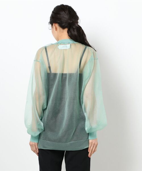 JANE SMITH SHEER BACK OPEN プルオーバー JANESMITH ニット セーター ジェーンスミス / KNIT FRINGE TOPS