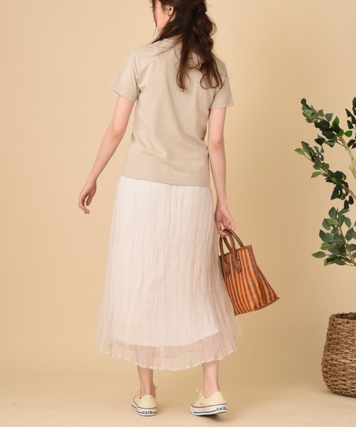 SOMETHING(サムシング)の「【SOMETHING】MESSAGE PRINT T-SHIRT HS(Tシャツ/カットソー・レディース・ホワイト/ベージュ/スモークピンク・FREE)」の10枚目の写真