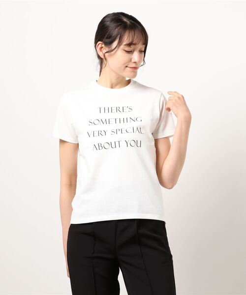 SOMETHING(サムシング)の「【SOMETHING】MESSAGE PRINT T-SHIRT HS(Tシャツ/カットソー・レディース・ホワイト/ベージュ/スモークピンク・FREE)」の18枚目の写真
