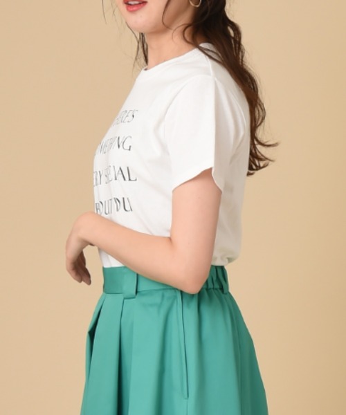 SOMETHING(サムシング)の「【SOMETHING】MESSAGE PRINT T-SHIRT HS(Tシャツ/カットソー・レディース・ホワイト/ベージュ/スモークピンク・FREE)」の12枚目の写真