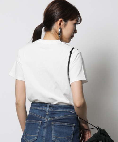 SOMETHING(サムシング)の「【SOMETHING】MESSAGE PRINT T-SHIRT HS(Tシャツ/カットソー・レディース・ホワイト/ベージュ/スモークピンク・FREE)」の21枚目の写真