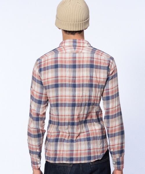 UNITED ARROWS(ユナイテッドアローズ)の「UAS ツイルタータンチェック クリンクルシャツ ◆(シャツ/ブラウス・メンズ・ベージュ/ネイビー・X-SMALL/X-LARGE/LARGE/MEDIUM/SMALL)」の6枚目の写真