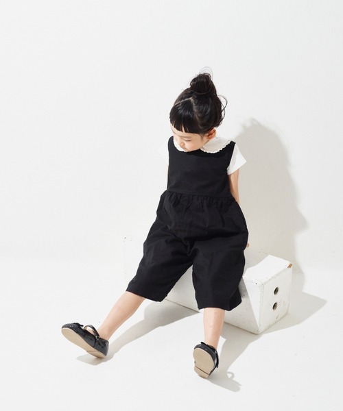 maarook（マルーク）の「[90-150]ポプリンサロペット（サロペット/オーバーオール・キッズ・ブラック・130cm/120cm/110cm/100cm/140cm/150cm/90cm）」の4枚目の写真
