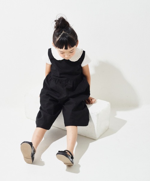 maarook（マルーク）の「[90-150]ポプリンサロペット（サロペット/オーバーオール・キッズ・ブラック・130cm/120cm/110cm/100cm/140cm/150cm/90cm）」の5枚目の写真