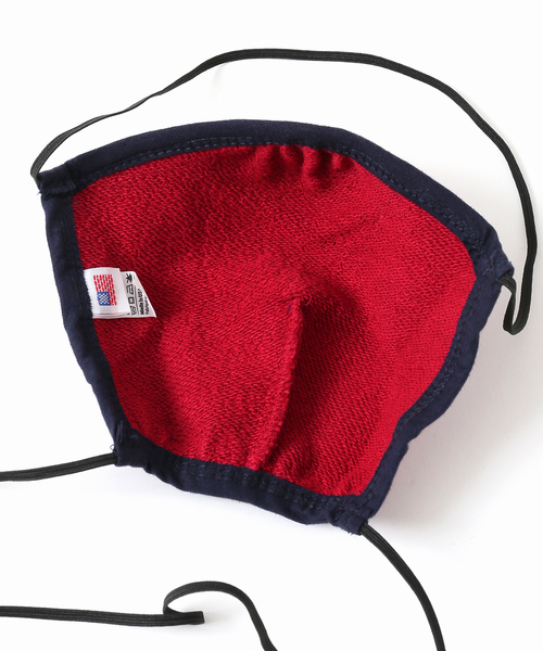 JOURNAL STANDARD（ジャーナルスタンダード）の「【LA APPAREL / ロサンゼルスアパレル】Dark Red/Washed Navy マスク（マスク・メンズ・レッド・FREE）」の4枚目の写真