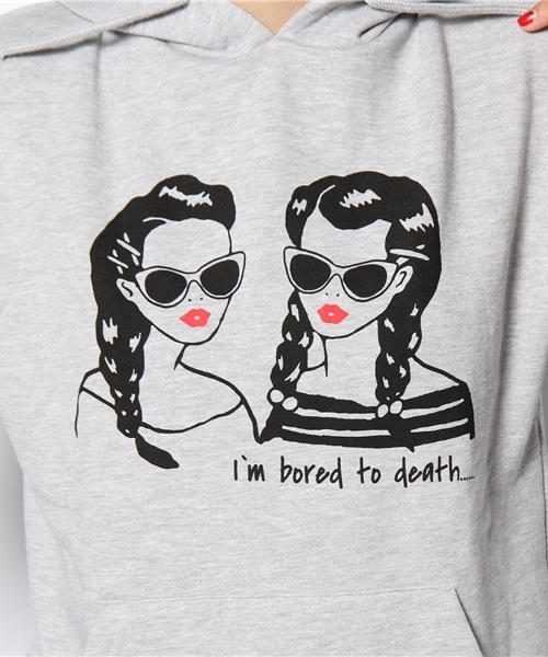 WEGO（ウィゴー）の「WEGO/ガールプリントスウェットパーカー（パーカー・レディース・アイボリー/杢グレー/ネイビー/ライトパープル・FREE）」の7枚目の写真