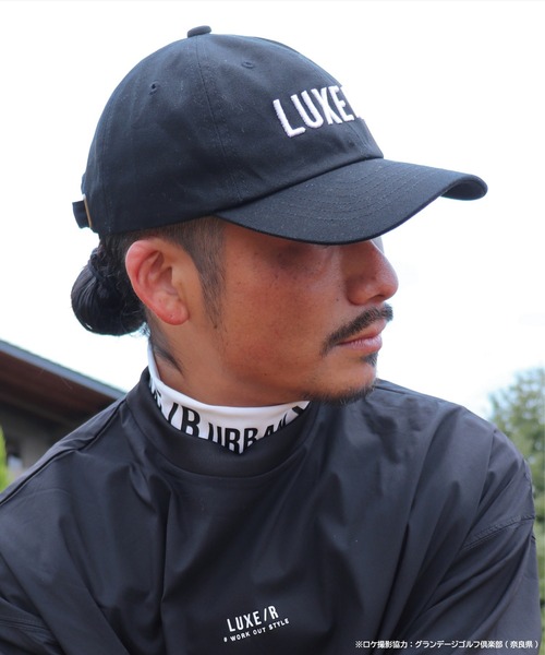 RM)【LUXE/R GOLF】立体 コード 刺繍 ロー キャップ（キャップ