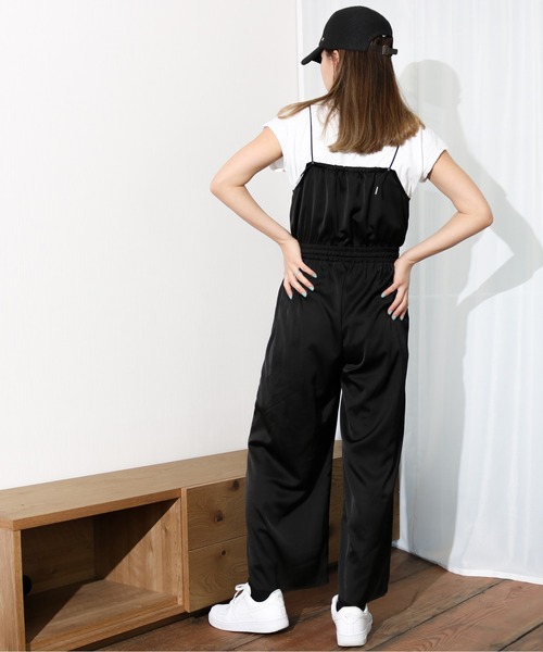 Per sist ence(パーシエンス)の「Per sist ence/パーシエンス ワッシャーサテンサロペット(サロペット/オーバーオール・レディース・ベージュ/チャコールグレー/ブラック・FREE)」の9枚目の写真