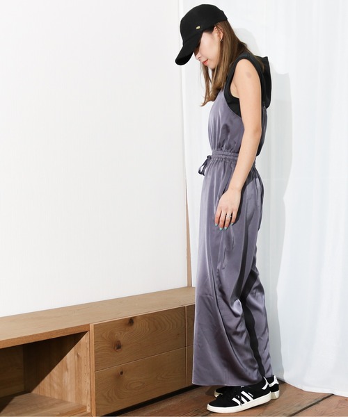 Per sist ence(パーシエンス)の「Per sist ence/パーシエンス ワッシャーサテンサロペット(サロペット/オーバーオール・レディース・ベージュ/チャコールグレー/ブラック・FREE)」の12枚目の写真