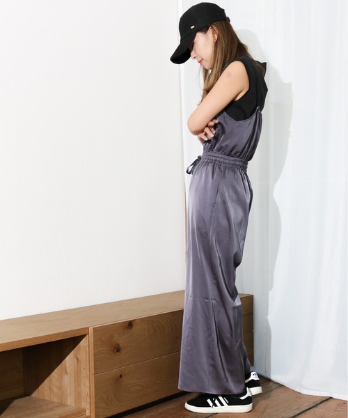 Per sist ence(パーシエンス)の「Per sist ence/パーシエンス ワッシャーサテンサロペット(サロペット/オーバーオール・レディース・ベージュ/チャコールグレー/ブラック・FREE)」の13枚目の写真