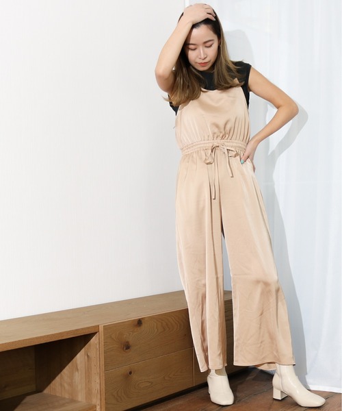 Per sist ence(パーシエンス)の「Per sist ence/パーシエンス ワッシャーサテンサロペット(サロペット/オーバーオール・レディース・ベージュ/チャコールグレー/ブラック・FREE)」の18枚目の写真