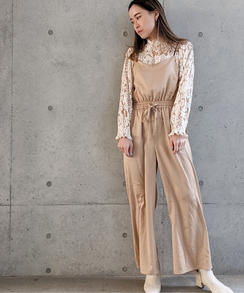 Per sist ence(パーシエンス)の「Per sist ence/パーシエンス ワッシャーサテンサロペット(サロペット/オーバーオール・レディース・ベージュ/チャコールグレー/ブラック・FREE)」の15枚目の写真