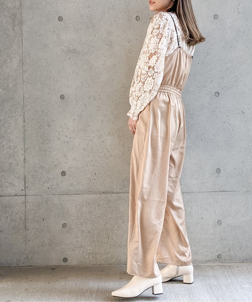 Per sist ence(パーシエンス)の「Per sist ence/パーシエンス ワッシャーサテンサロペット(サロペット/オーバーオール・レディース・ベージュ/チャコールグレー/ブラック・FREE)」の16枚目の写真