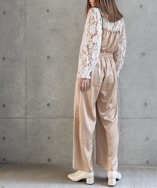 Per sist ence(パーシエンス)の「Per sist ence/パーシエンス ワッシャーサテンサロペット(サロペット/オーバーオール・レディース・ベージュ/チャコールグレー/ブラック・FREE)」の17枚目の写真