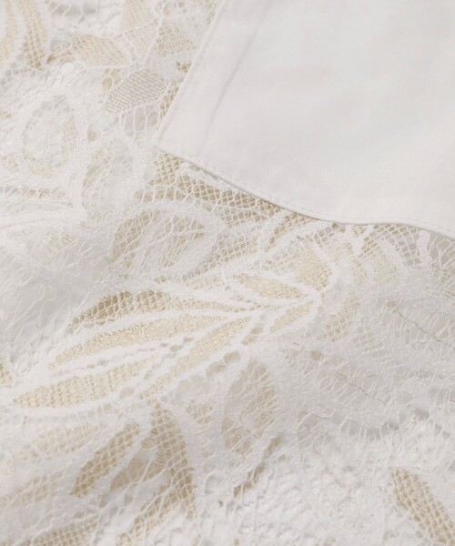 LOVELESS（ラブレス）の「レースコンビブザムシャツ（シャツ/ブラウス・レディース・オフホワイト/ベージュ系その他・36/34）」の12枚目の写真