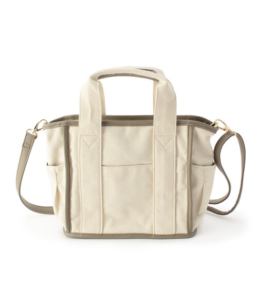 pink adobe（ピンクアドベ）の「◆【2WAY】キャンバス トートバッグ（トートバッグ・レディース・ベージュ系その他2/ブラック系/グレー系/ブラウン系9・00）」の3枚目の写真