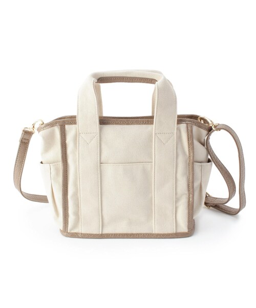 pink adobe（ピンクアドベ）の「◆【2WAY】キャンバス トートバッグ（トートバッグ・レディース・ベージュ系その他2/ブラック系/グレー系/ブラウン系9・00）」の6枚目の写真