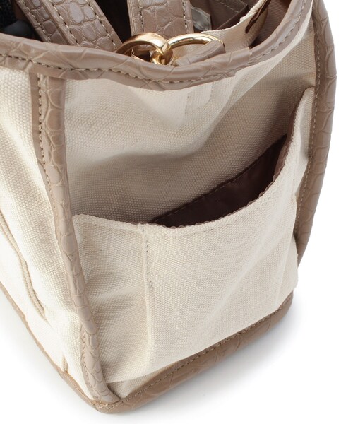 pink adobe（ピンクアドベ）の「◆【2WAY】キャンバス トートバッグ（トートバッグ・レディース・ベージュ系その他2/ブラック系/グレー系/ブラウン系9・00）」の10枚目の写真