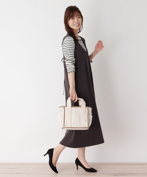 pink adobe（ピンクアドベ）の「◆【2WAY】キャンバス トートバッグ（トートバッグ・レディース・ベージュ系その他2/ブラック系/グレー系/ブラウン系9・00）」の14枚目の写真