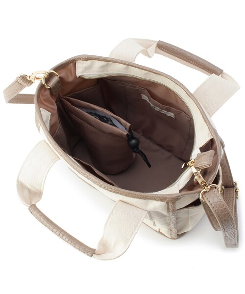 pink adobe（ピンクアドベ）の「◆【2WAY】キャンバス トートバッグ（トートバッグ・レディース・ベージュ系その他2/ブラック系/グレー系/ブラウン系9・00）」の5枚目の写真