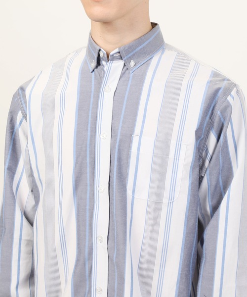 TopIsm(トップイズム)の「先染ブロードストライプボタンダウンシャツ(シャツ/ブラウス・メンズ・ホワイト系その他/ブラック系その他/グレー系その他/ブルー系その他・LL/M/L)」の13枚目の写真