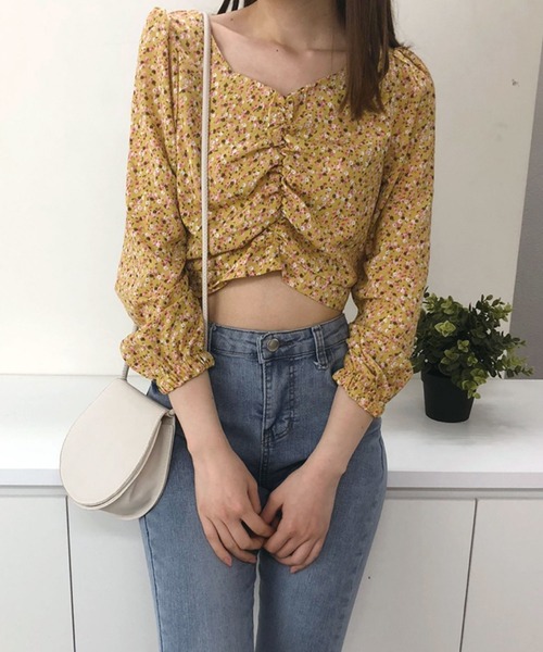 新品タグ付き✴︎IÉNA イエナ フリルギャザー ロングスリーブ 花柄 ブラウス 楽天市場】フリル（ブランドイエナ）（シャツ・ブラウス