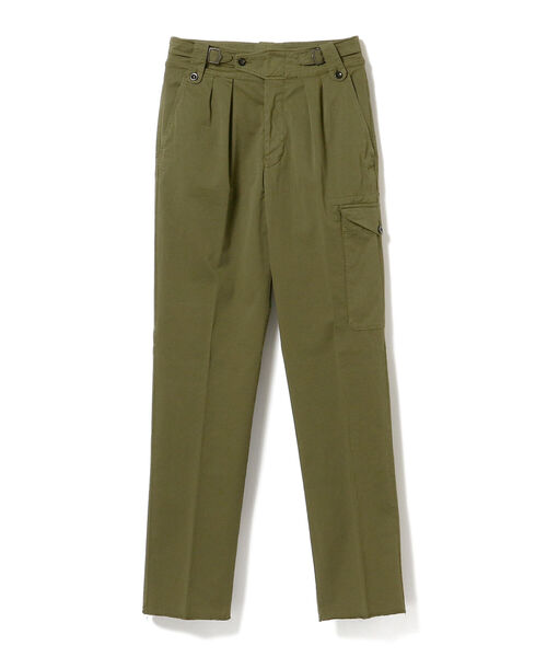 GERMANO（ジェルマーノ）の「GERMANO / コットンギャバジン 2プリーツ ミリタリーパンツ（カーゴパンツ・メンズ・オリーブ・48/44/50/46）」の2枚目の写真