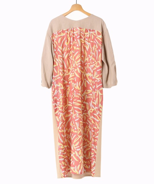 STELLA CIFFON（ステラシフォン）の「STELLA CIFFON×Soffitto別注 プリントワンピース（ワンピース・レディース・ベージュ・FREE）」の2枚目の写真