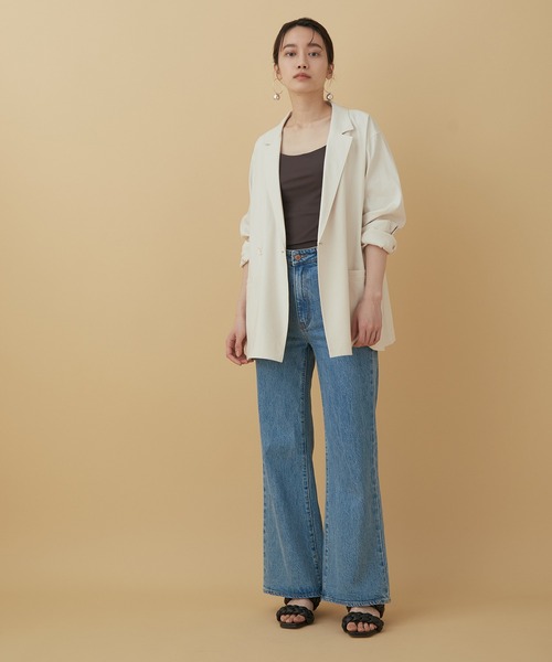 ADAM ET ROPE'（アダムエロペ）の「ブラカップ付きコットンキャミソール（キャミソール・レディース・ダークブラウン/ベージュ系その他・FREE）」の9枚目の写真