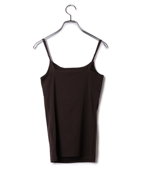 ADAM ET ROPE'（アダムエロペ）の「ブラカップ付きコットンキャミソール（キャミソール・レディース・ダークブラウン/ベージュ系その他・FREE）」の3枚目の写真