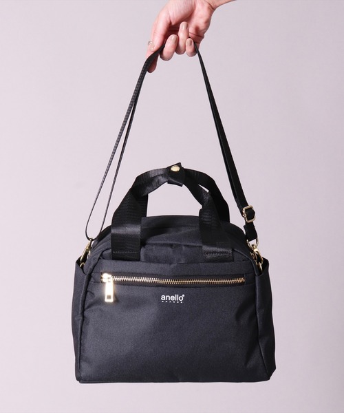 anello(アネロ)の「(LF)【anello】多収納 10ポケット ミニ ボストンバッグ(ショルダーバッグ・レディース・ライトグレー/ベージュ/ネイビー/ブラック・ONE SIZE)」の2枚目の写真