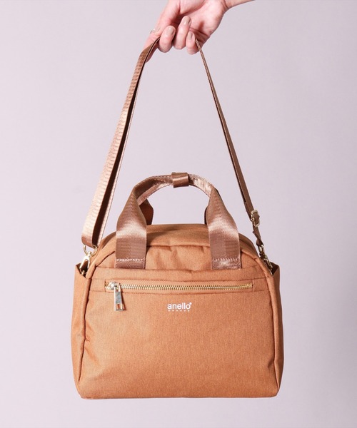 anello(アネロ)の「(LF)【anello】多収納 10ポケット ミニ ボストンバッグ(ショルダーバッグ・レディース・ライトグレー/ベージュ/ネイビー/ブラック・ONE SIZE)」の9枚目の写真