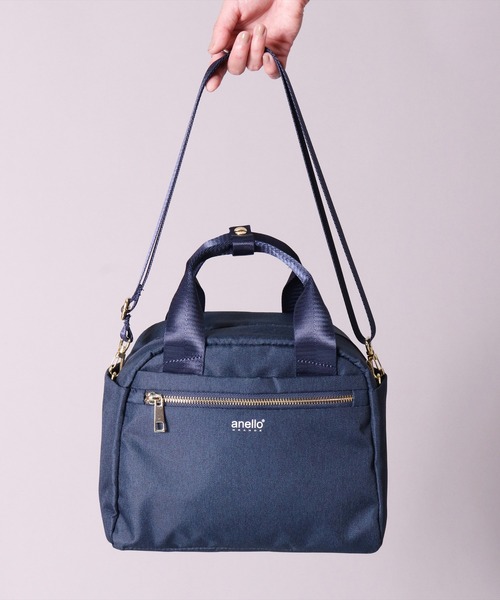 anello(アネロ)の「(LF)【anello】多収納 10ポケット ミニ ボストンバッグ(ショルダーバッグ・レディース・ライトグレー/ベージュ/ネイビー/ブラック・ONE SIZE)」の11枚目の写真