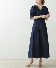 RAY CASSIN | デニムボリュームスリーブワンピース(ワンピース)