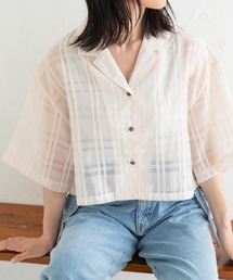 Mysa&Liina | シアーチェックショートブラウス(シャツ/ブラウス)