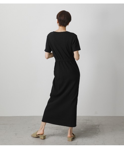 AZUL by moussy(アズールバイマウジー)の「RIB BLOUSING ONEPIECE/リブブラウジングワンピース(ワンピース・レディース・ブラック/ライトベージュ/カーキ/ダークオレンジ・MEDIUM/SMALL)」の5枚目の写真