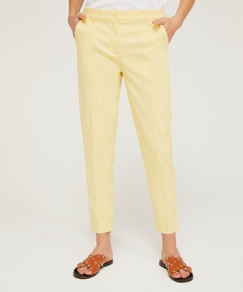 SISLEY（シスレー）の「ストレッチ裾ダブルシガレットパンツ（その他パンツ・レディース・ライトブルー/オフホワイト/ブラック/レモンイエロー・40/42/44/38）」の4枚目の写真