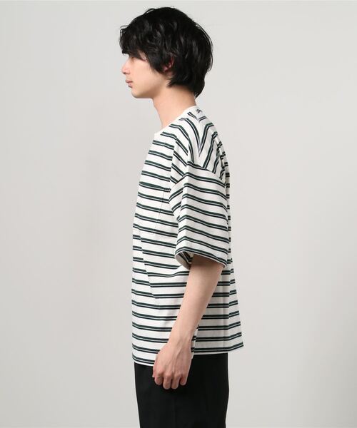 WEGO（ウィゴー）の「WEGO/マルチボーダー半袖ビッグT（Tシャツ/カットソー・メンズ・ブルー系その他5/ホワイト系その他5/ブラウン系その他5・MEDIUM/LARGE）」の22枚目の写真