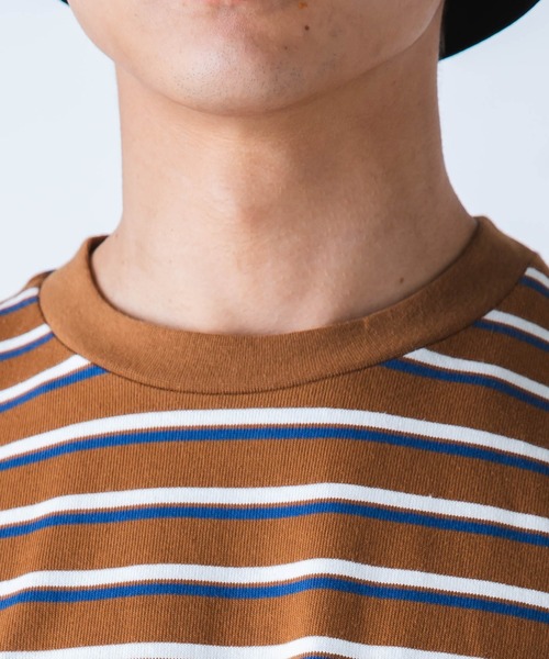 WEGO（ウィゴー）の「WEGO/マルチボーダー半袖ビッグT（Tシャツ/カットソー・メンズ・ブルー系その他5/ホワイト系その他5/ブラウン系その他5・MEDIUM/LARGE）」の18枚目の写真