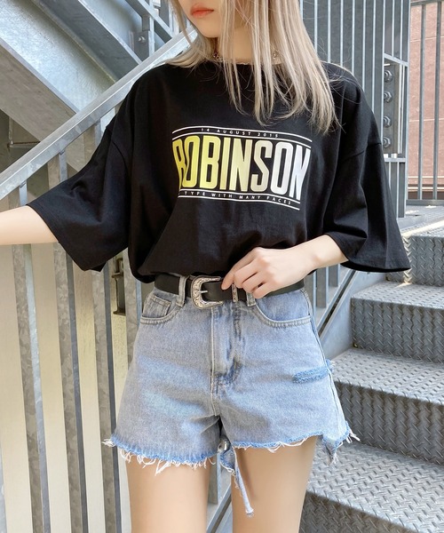 Figments（フィグメンツ）の「ROBINSONロゴT（Tシャツ/カットソー・レディース・ホワイト/ブラック/グレー・FREE）」の19枚目の写真