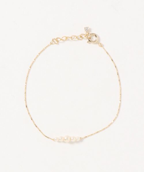 Three Four Time（ｽﾘｰﾌｫｰﾀｲﾑ）の「グラデパールブレスレット（ブレスレット・レディース・ゴールド/ピンクゴールド・FREE）」の3枚目の写真