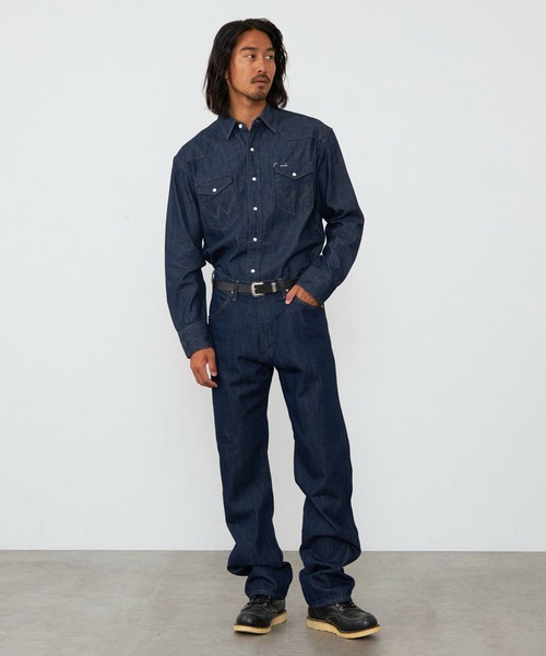 Wrangler（ラングラー）の「Wrangler/ラングラー13MWZ COWBOY CUT/ストレートデニムパンツ（デニムパンツ・メンズ・ワンウォッシュ/インディゴブルー・27inch/28inch/29inch/30inch/31inch/32inch/33inch/34inch/36inch/33/34/36/28/31/29/27/30/32）」の13枚目の写真